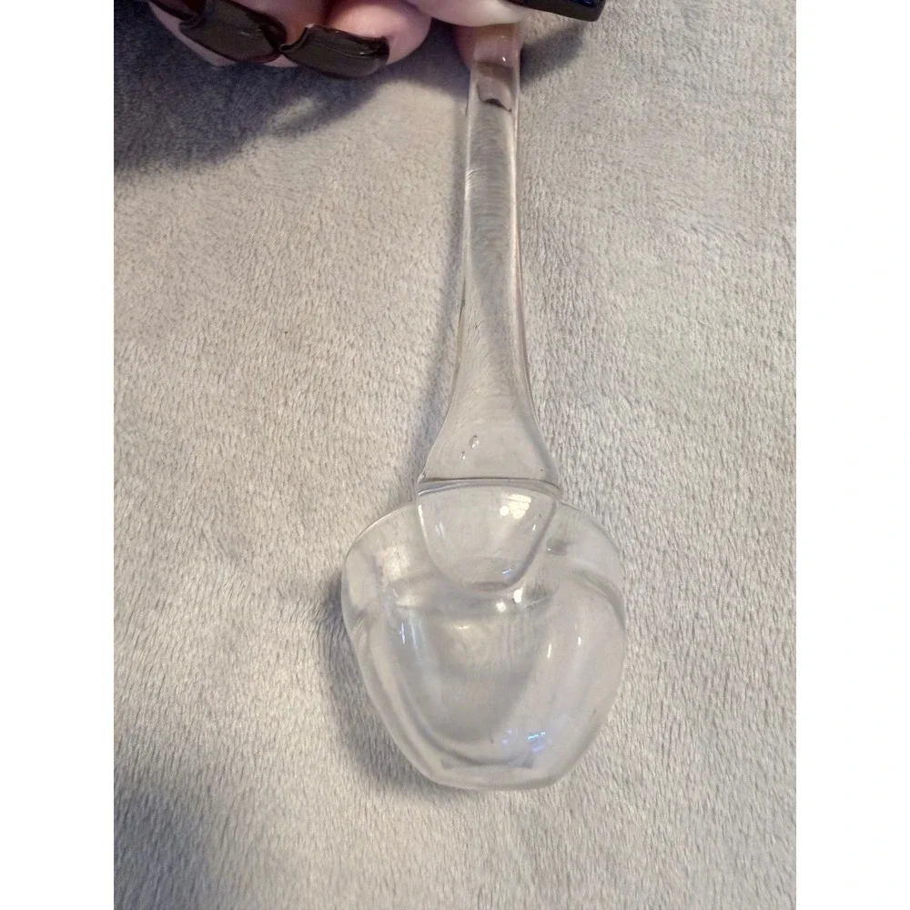 Vintage Clear Glass Ladle Dipper Mini Punch Bowl Serving Spoon 5